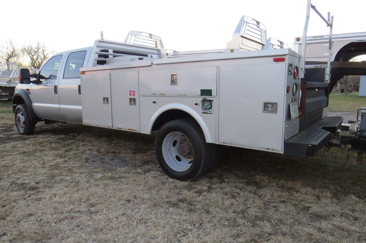 2010 Ford Model F-550 Crew Cab Dually Service Truck, VIN#A85074, 6.7 Liter Turbo Diesel Engine, Auto