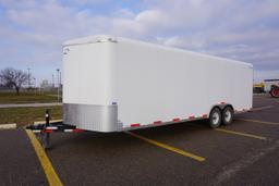 2012 Sharp 24' Tandem Axle Enclosed Trailer, Rear Fold-down Door, Side Walk-In Door, NOTE: Slight