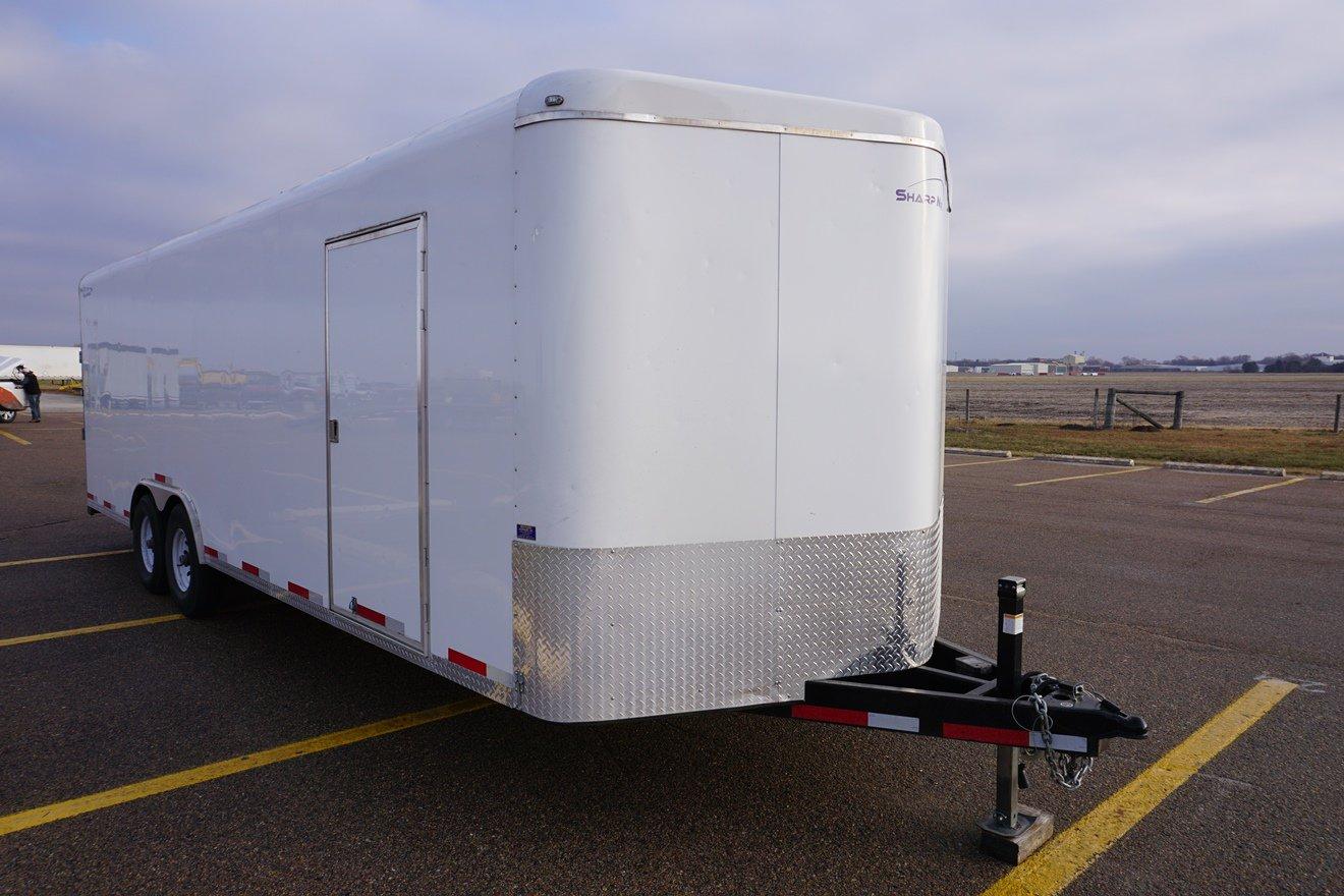 2012 Sharp 24' Tandem Axle Enclosed Trailer, Rear Fold-down Door, Side Walk-In Door, NOTE: Slight