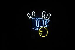 Miller Lite Bowling Neon Light.