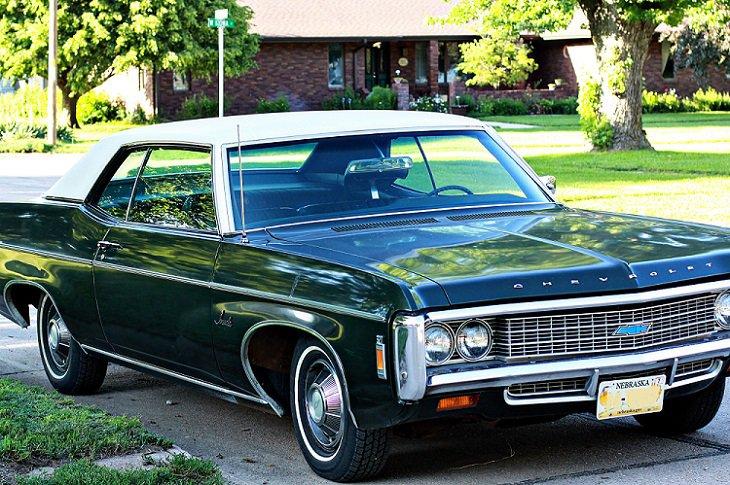 1969 Chevrolet Impala 2-Door Coupe, 327 V-8 Gas Engine, Automatic, 42,000 Original Miles, All Origin