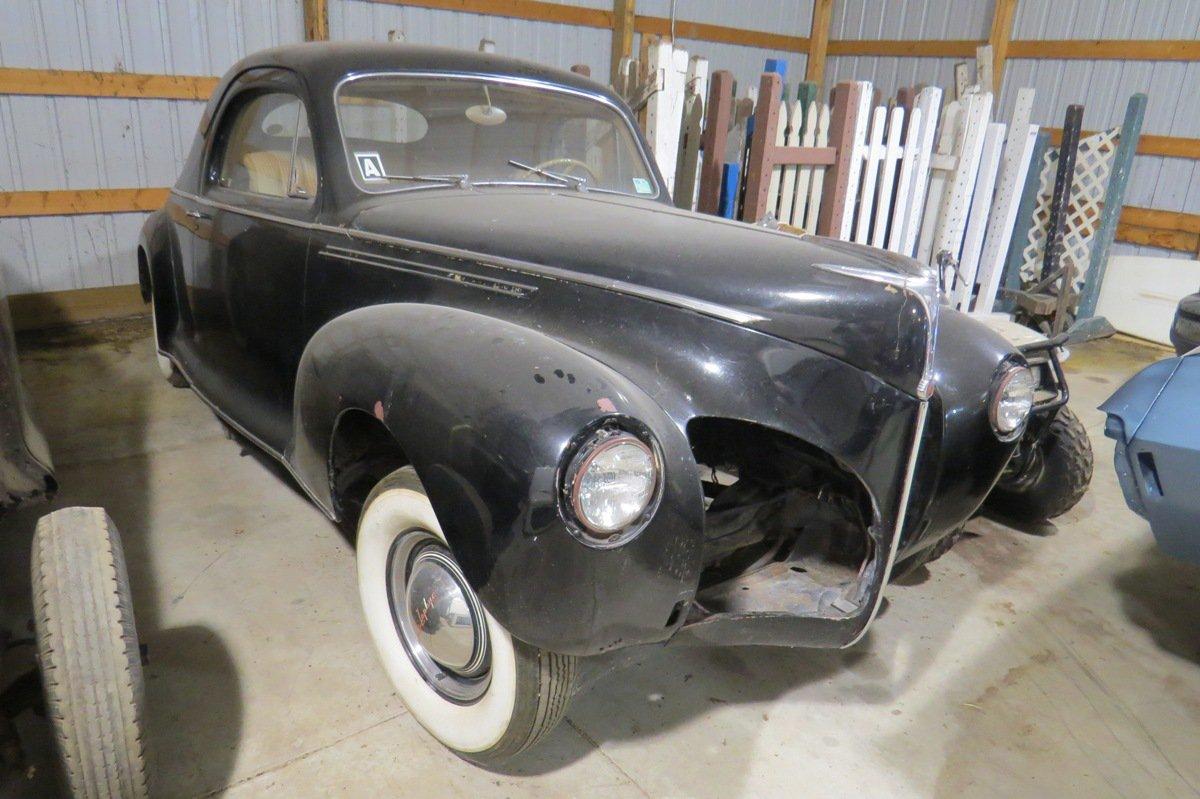 1940 Lincoln Zephyr 2-Door Coupe, Original Unrestored Condition, Engine Block Included-See Photos