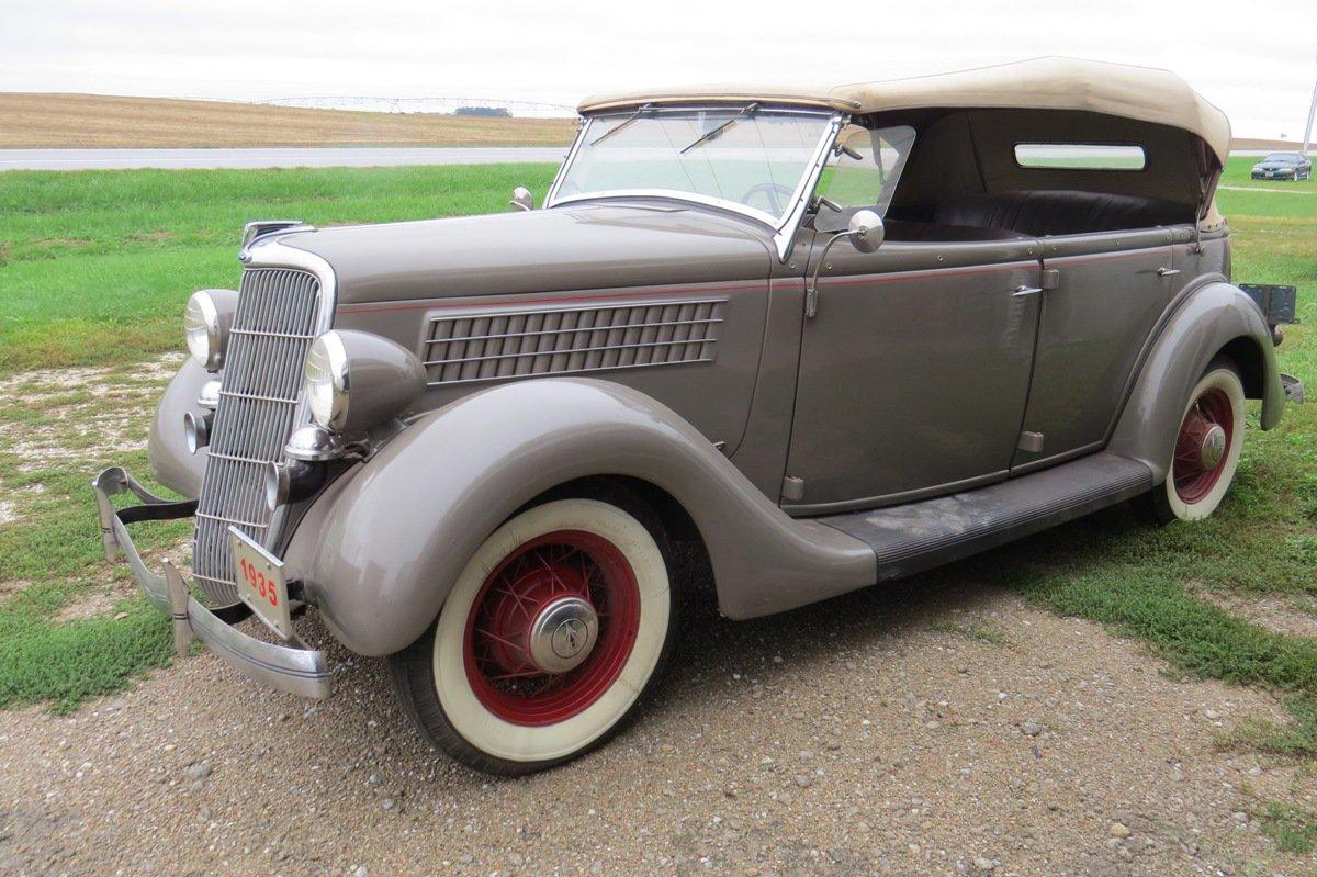 1935 Ford Phaeton 4-Door Convertible, Interior in Original Condition, Ford Flathead V8 Gas Engine, 3