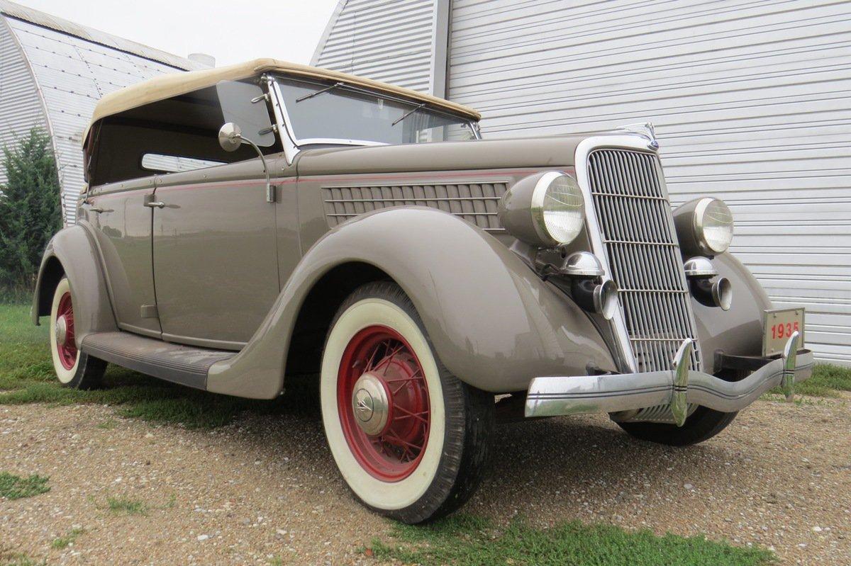 1935 Ford Phaeton 4-Door Convertible, Interior in Original Condition, Ford Flathead V8 Gas Engine, 3