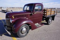 1940 Ford 3/4 Ton Flatbed Truck, V-8 Flathead Engine, Manual Transmission, 43,684 Miles on Tach,