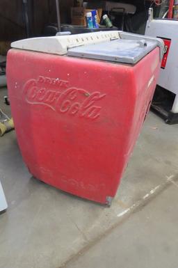 Coca-Cola Reach-In Bottle Cooler, Dual Side Reach-In Door, Bottle Opener, Westinghouse Brand.