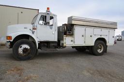 1998 IHC Model 4700 4×2 Mechanics Truck, VIN# 1HTSCABN7XH611298, DT466 Turbo Diesel Engine, Allison