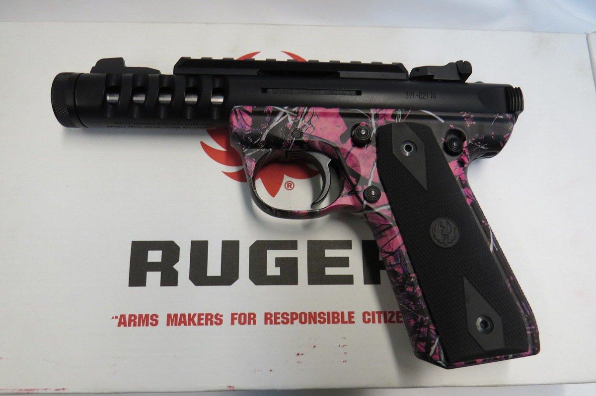 Ruger Mark III 22/45 Lite Semi-Auto Pistol, SN# 391-02174, .22LR, Finsihed in Pink Camo, Ventilated 