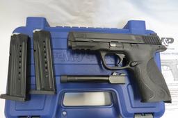 Smith & Wesson MP Semi-Auto Pistol, SN# HNF4184, 9mm, (2) 17-Round Clips, Extra Barrel, Laser Rail, 