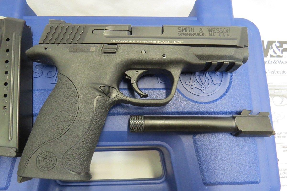 Smith & Wesson MP Semi-Auto Pistol, SN# HNF4184, 9mm, (2) 17-Round Clips, Extra Barrel, Laser Rail, 
