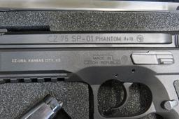 CZ Phantom 75 SP-01 Semi-Auto Pistol, SN# C286193, 9mm, (2) 18-Round Clips, Bottom Laser Rail, Clean