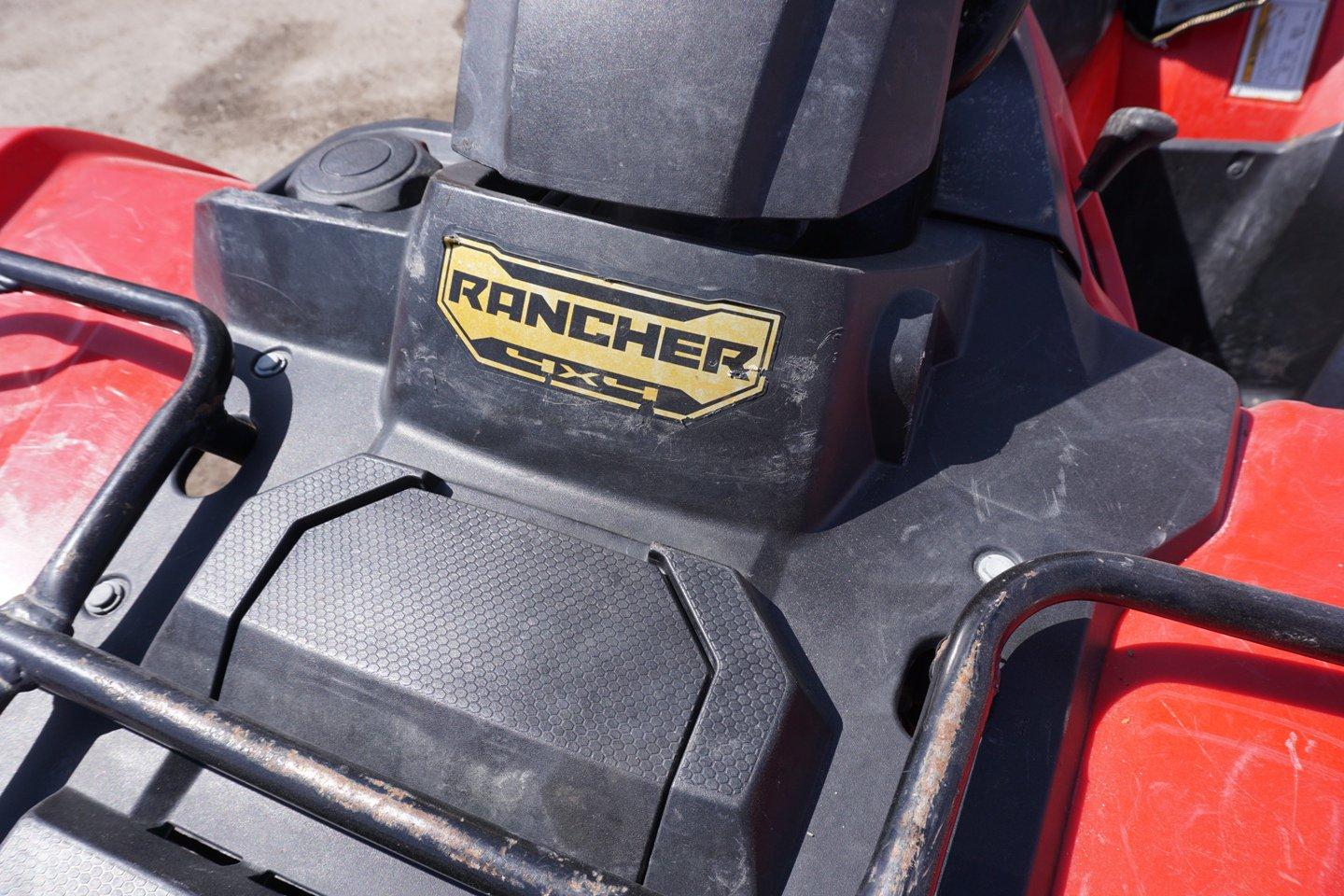 2014 Honda Rancher Model TRX420FM1 4-Wheeler, VIN# 1HFTE4005E4000829, 2,104