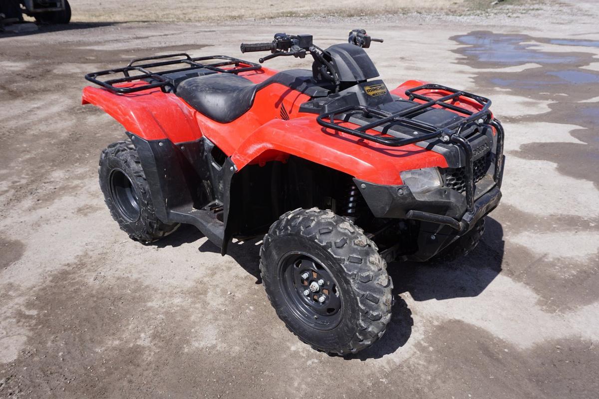 2014 Honda Rancher Model TRX420FM1 4-Wheeler, VIN# 1HFTE4005E4000829, 2,104