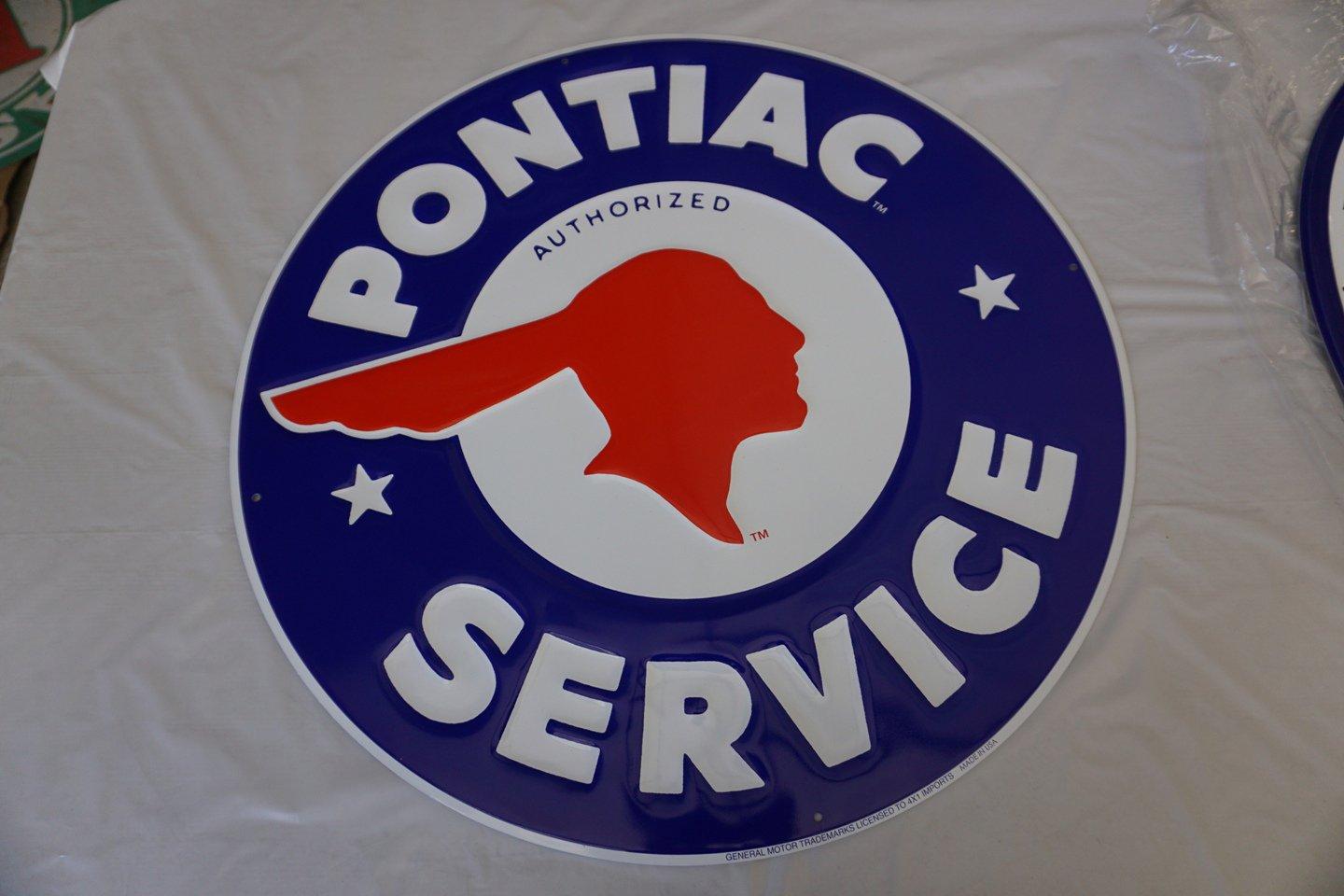 Pontiac Service 24" Metal Sign (Reproduction).