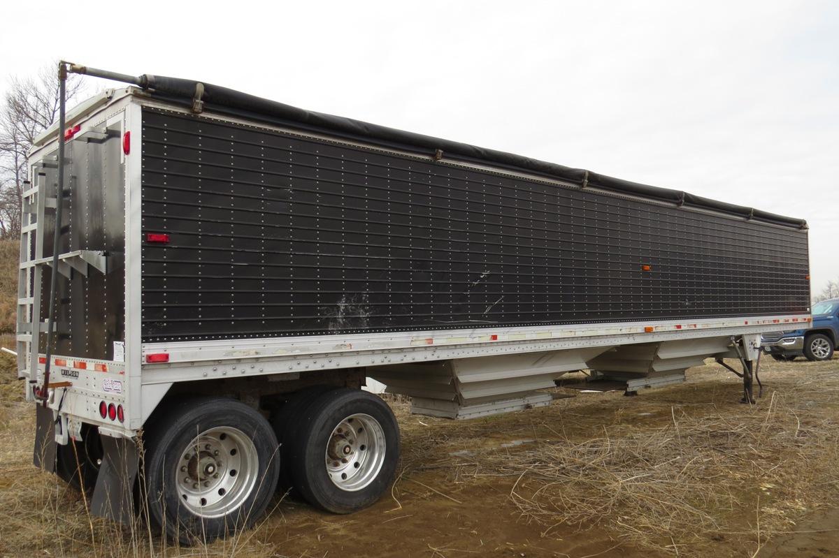 1998 Wilson Model DWH-400B 43' Tandem Axle All Aluminum Hopper Bottom Grain Trailer, VIN# 1W1UCF1W0X