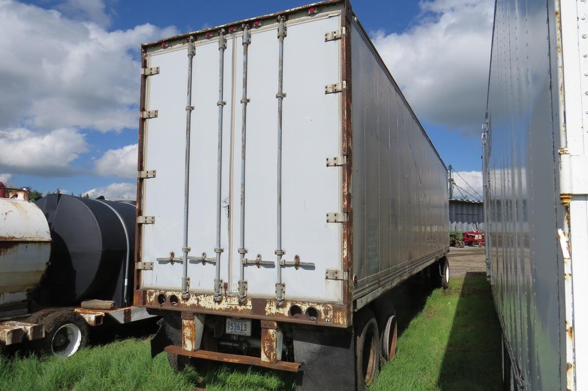 1977 Budd Model SF2F400A31 38’ Tandem Axle Aluminum Van Trailer, SN #136422E, Spring Suspension, Tan