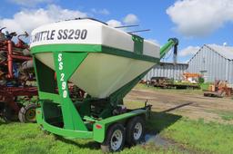 Seed Shuttle Model SS290 Portable Seed Tender, SN #10122, Tandem Axle, (2) Poly Compartments, Honda 