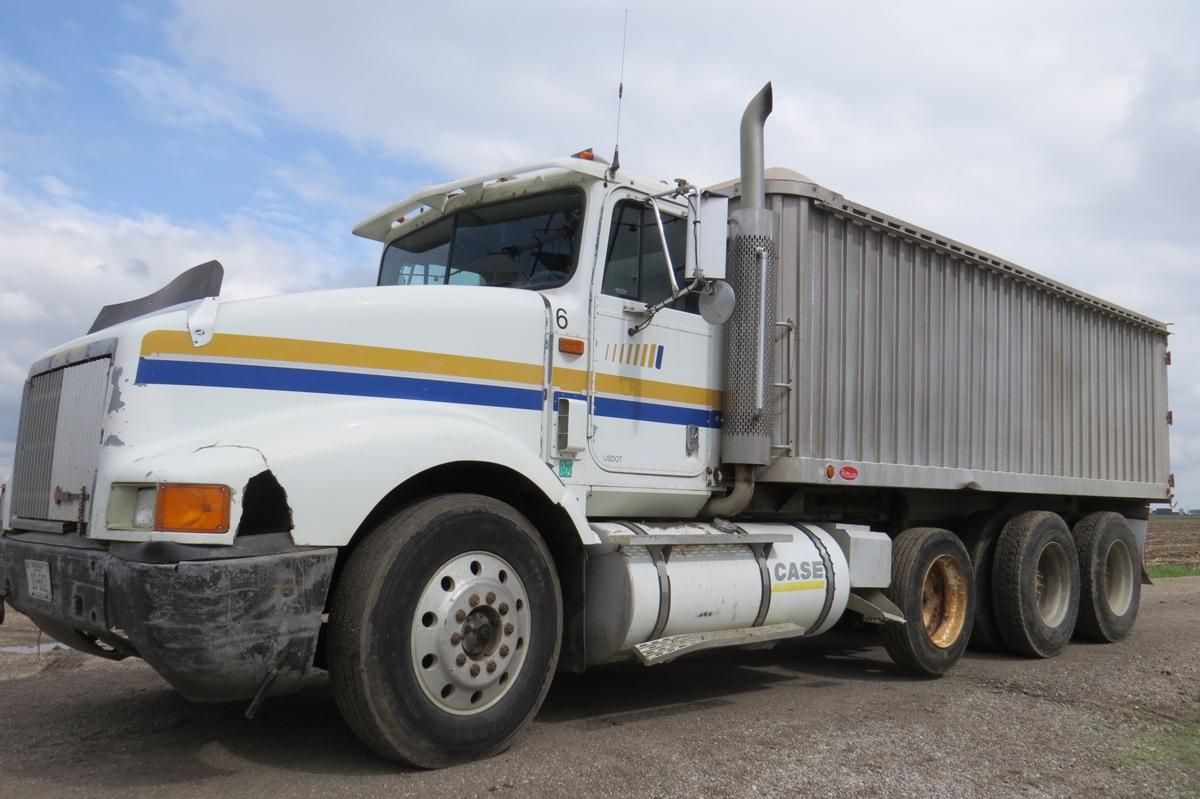 1991 IHC Model 9400 Conventional Triple Axle Grain Truck, VIN #2HTFJ0008MC050203, Caterpillar 3406B 