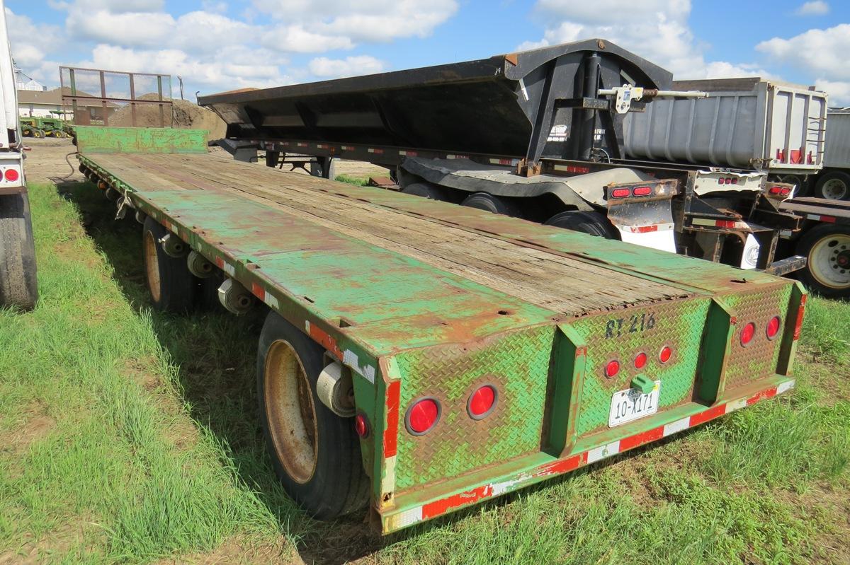 1989 Phoenix 48’ Tandem Spread Axle Drop Deck Flatbed Trailer, VIN #461BR4B39K1019566, 80,000 lb. GV