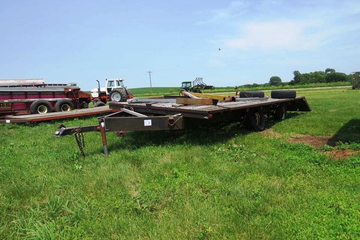 Shop-Made 3-Axle Flatbed Tag Trailer.