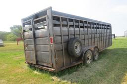 1993 Travalong 24? Tandem Axle Gooseneck Livestock Trailer, VIN# 4DYGS2425P1010897, 14,000lb. GVW, R