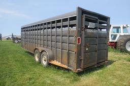 1993 Travalong 24? Tandem Axle Gooseneck Livestock Trailer, VIN# 4DYGS2425P1010897, 14,000lb. GVW, R