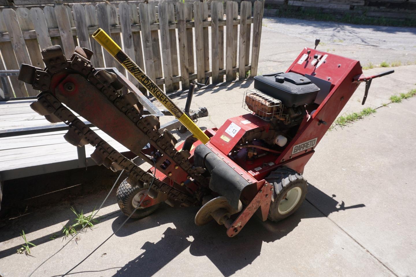 Barreto Commercial Walk-Behind Trencher, Briggs & Stratton 16HP Vanguard Gas Engine with Electric St