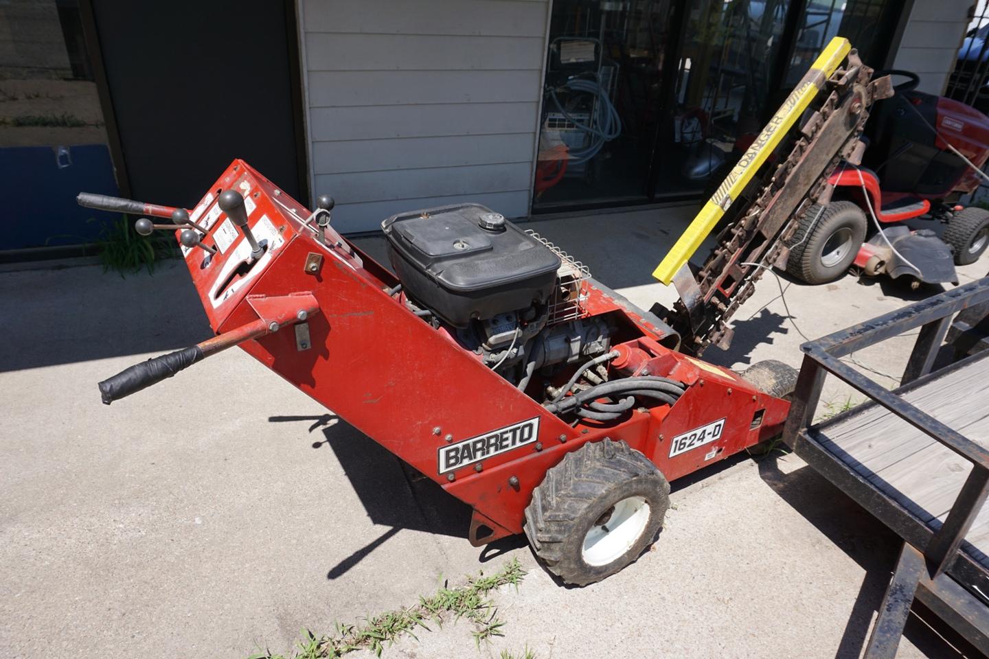 Barreto Commercial Walk-Behind Trencher, Briggs & Stratton 16HP Vanguard Gas Engine with Electric St