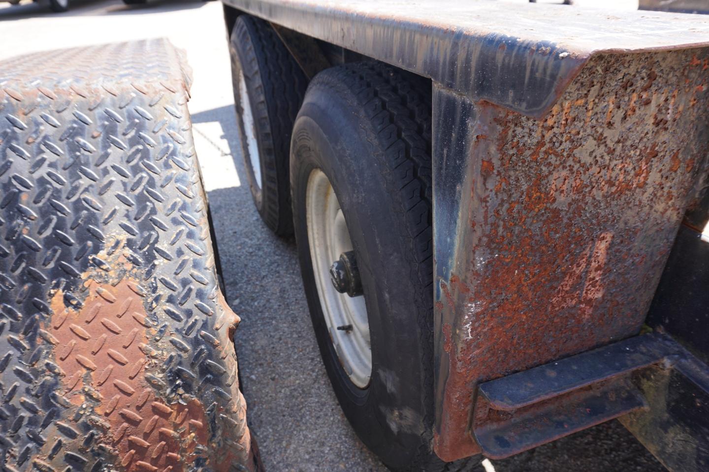 2001 Belshe Model GT2 16' Tandem Axle Flatbed Tag Trailer, 16' Wood Deck, 6" Sides, 8,000lb. GVW, Fe