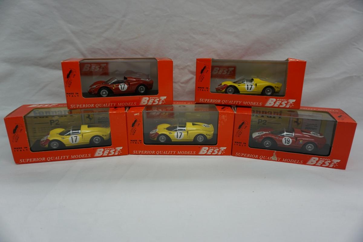 (5) Model Best 1:43 Scale Superior Quality Models in Boxes, Ferrari 365 P2,