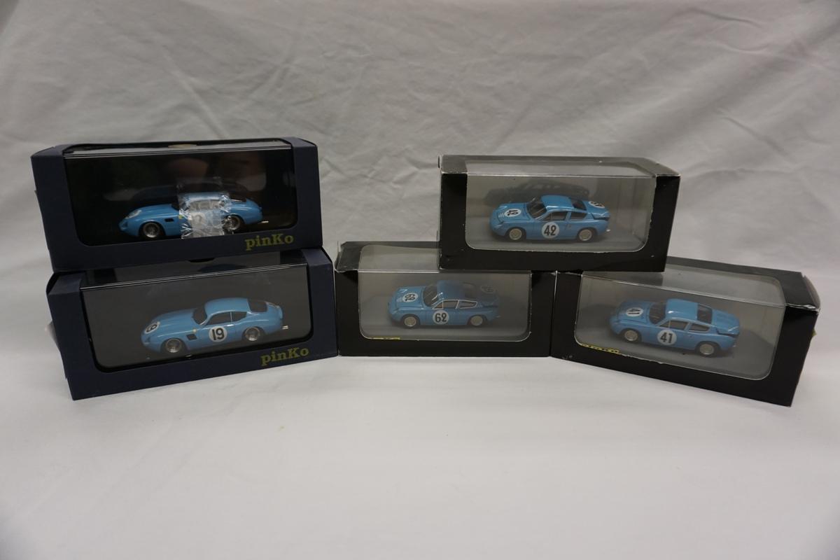 (5) Pinko 1:43 Scale Models in Boxes, 3 Abarath 1300, 2 Aston Martin DB 4,