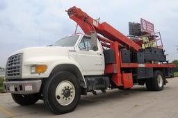 1996 Ford Model F-800 Single Axle Crane Truck, VIN# 1FDXF80C8TVA02930, Cummins Model 359 5.9 Liter T