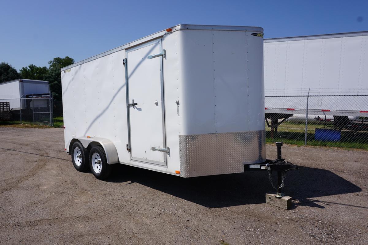 2012 Doolittle 14' Tandem Axle Enclosed Trailer, VIN# 1DGCS1423CM097674, Rear Fold Down Ramp Door, S