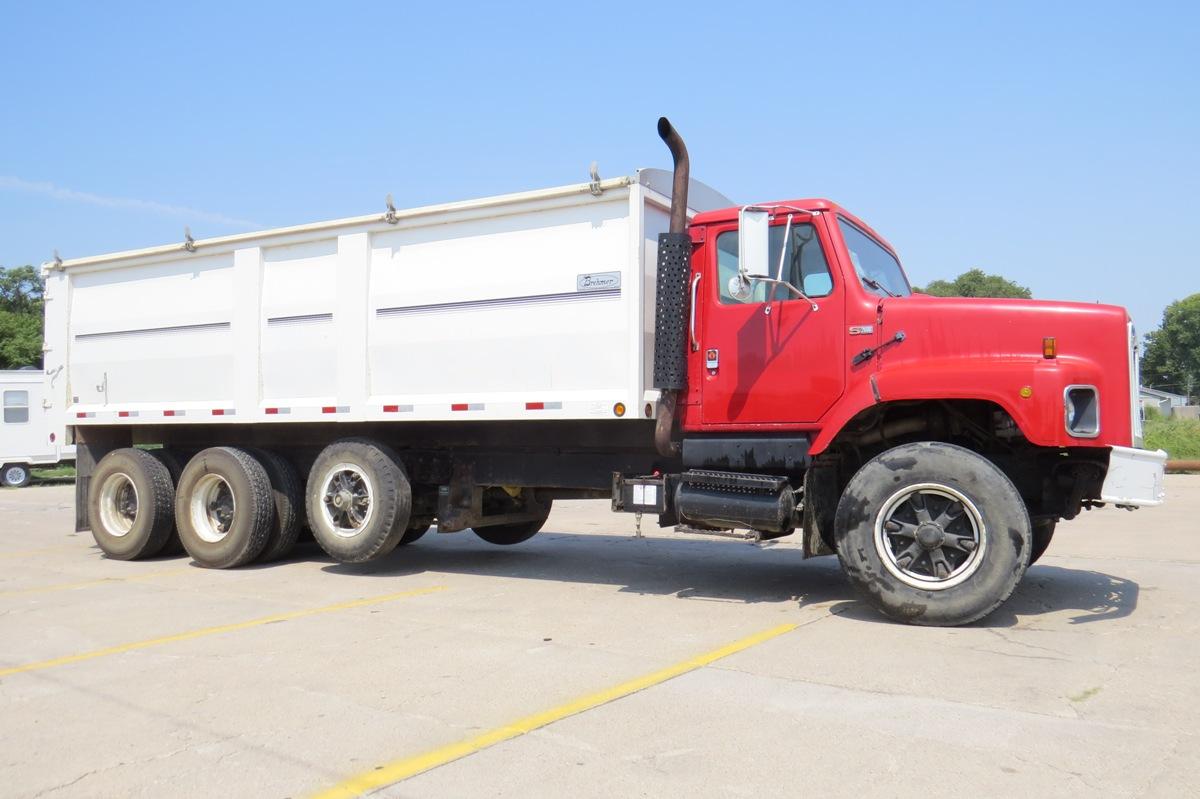 1987 IHC Model F-2674 Triple Axle Conventional Grain Truck, VIN# 1HTZVGCT5HHA24062, Cummins L-10 Tur