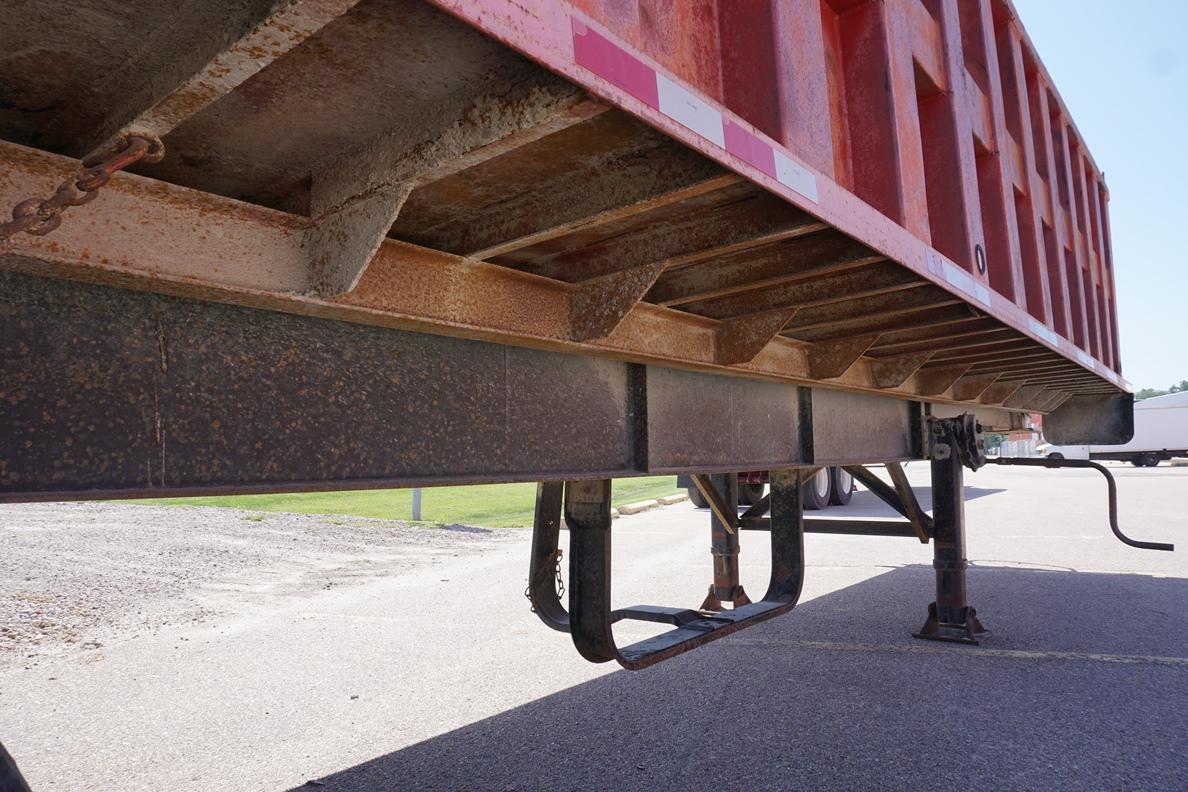 1993 Borco Steel End Dump Trailer, 34' Length, 11R22.5 Radial Tires, Hydraulic Hoist, Rear Gate.