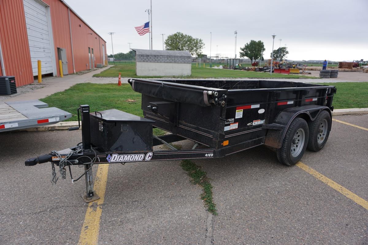 2014 Diamond C Model 41ED Tandem Axle Steel Dump Trailer, VIN #46UFU102XE1158263, 7,000lb GVW, 5'x10