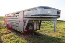 1992 Titan Gooseneck Livestock Trailer, VIN# 1T9G20202N, Tandem Axle, 235/8