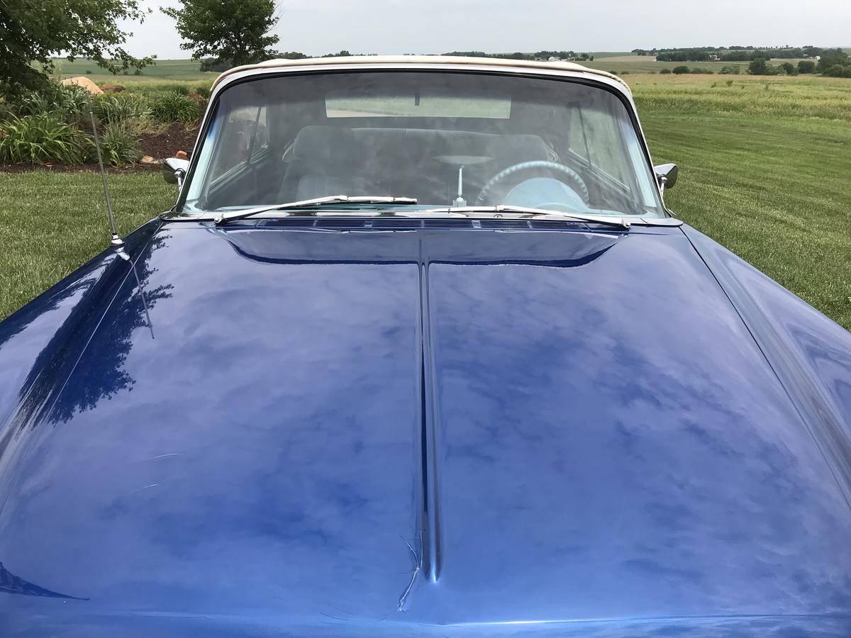 1962 Chrysler 300 Convertible, White Top over Deep Blue, 426 Wedge Dual Cro