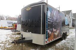 2008 H & H X20 Tandem Axle All Aluminum Enclosed Trailer, Illegible VIN #, 7’ Inside Height, Rear Ra