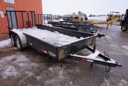 H & H 16' Tandem Axle Flatbed Trailer with Sides & Rear Ramp - NO Title.