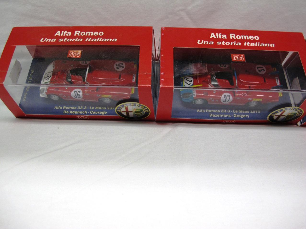 (4) MF 1:43 Scale Models in Boxes,  Alfa Romeo. Made in R.P.C.