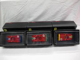 (3) Red Line Model 1:43 Scale Models in Boxes, Ferrari, Made in China.