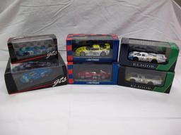 (2) GTS, (2) Action, (2) Eligor 1:43 Scale Models in Boxes, Matra, Corvette