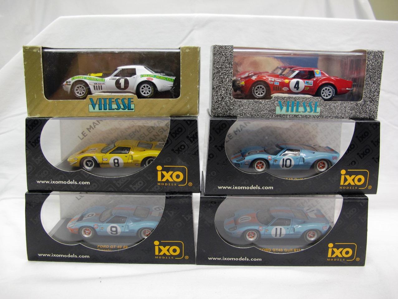 (4) IXO 1:43 Scale  Models in Boxes, Ford GT40, (2) Vitesse Collection, Cor