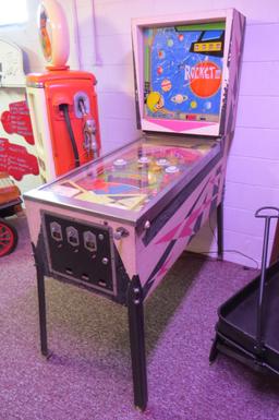 Bally Incorporated Model Rocket III Pinball Machine, SN# 2081, Has Original