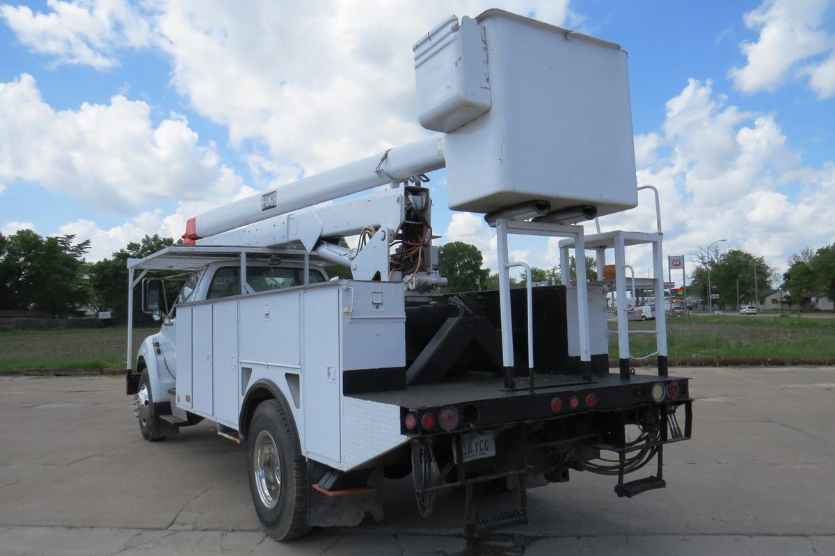 2000 Ford Model F-750 Hydraulic Bucket Truck, VIN# 3FDXF75H2YMA12630, Cummins 5.9 Liter Turbo Diesel