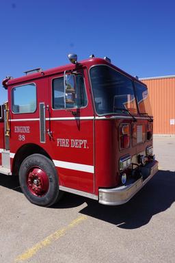 1987 Seagrave Pumper Fire Truck, VIN# 1F9EU28J4HCST2143, Detroit Diesel Engine, Allison Automatic