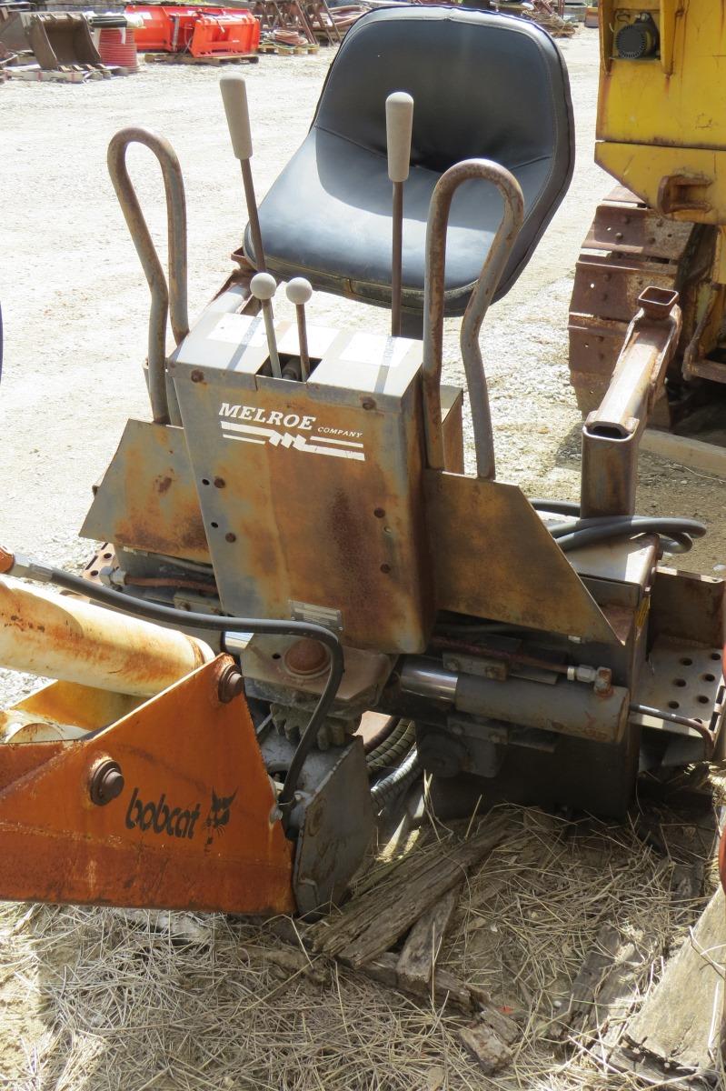 Melroe Bobcat Model 907 Hyd. Backhoe Attachment, SN#195602827, 15” Bucket w/ Teeth.