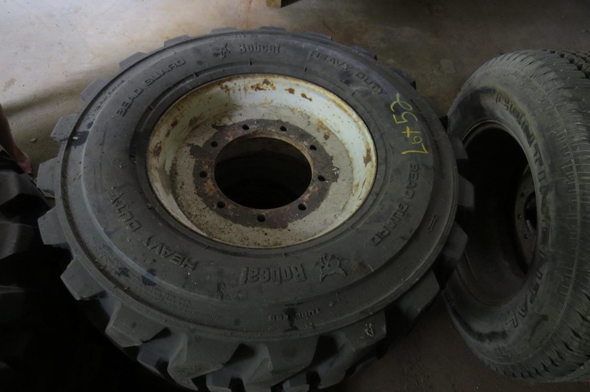 (4) Bobcat 12-16.5 Newer Tires Mounted on Bobcat Rims (4 x $).