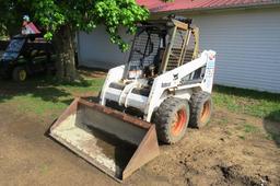 Melroe Bobcat Model 763 Skid Steer Loader, SN# 512229733, Kubota 4-Cylinder Diesel Engine, OROPS, 4,